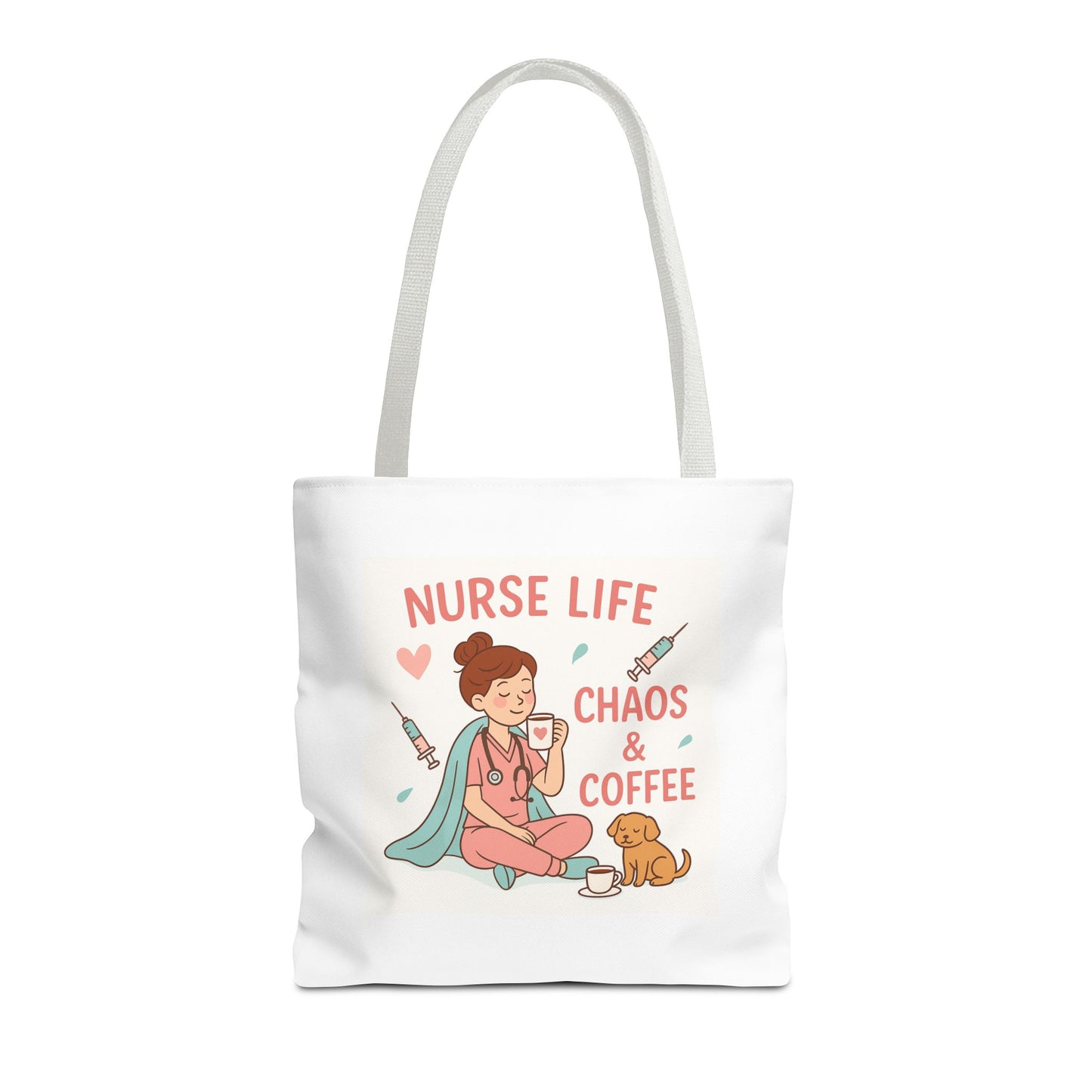 Nurse Life Tote Bag - Chaos & Coffee, Nursing Gift, Healthcare Tote, Nurse Appreciation, Funny Nurse Bag
