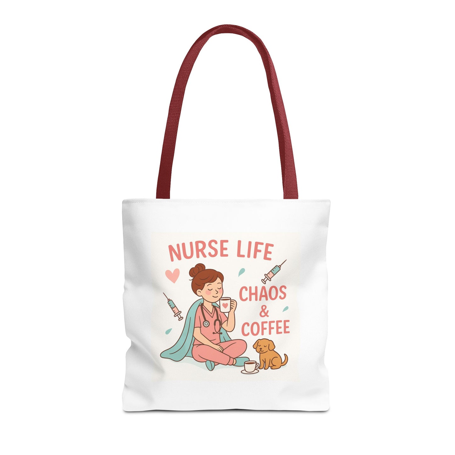 Nurse Life Tote Bag - Chaos & Coffee, Nursing Gift, Healthcare Tote, Nurse Appreciation, Funny Nurse Bag