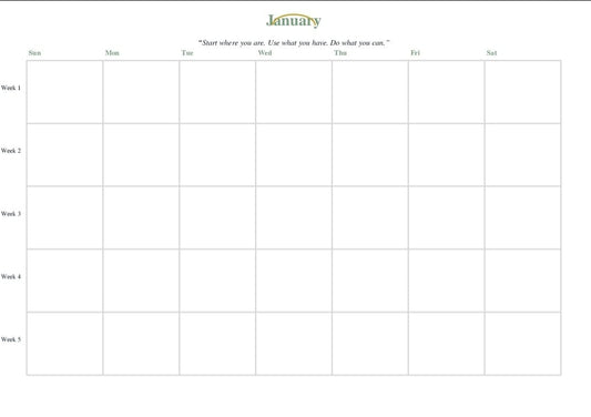 Printable Planner | Undated Digital Organizer (Daily, Weekly & Monthly Layouts)