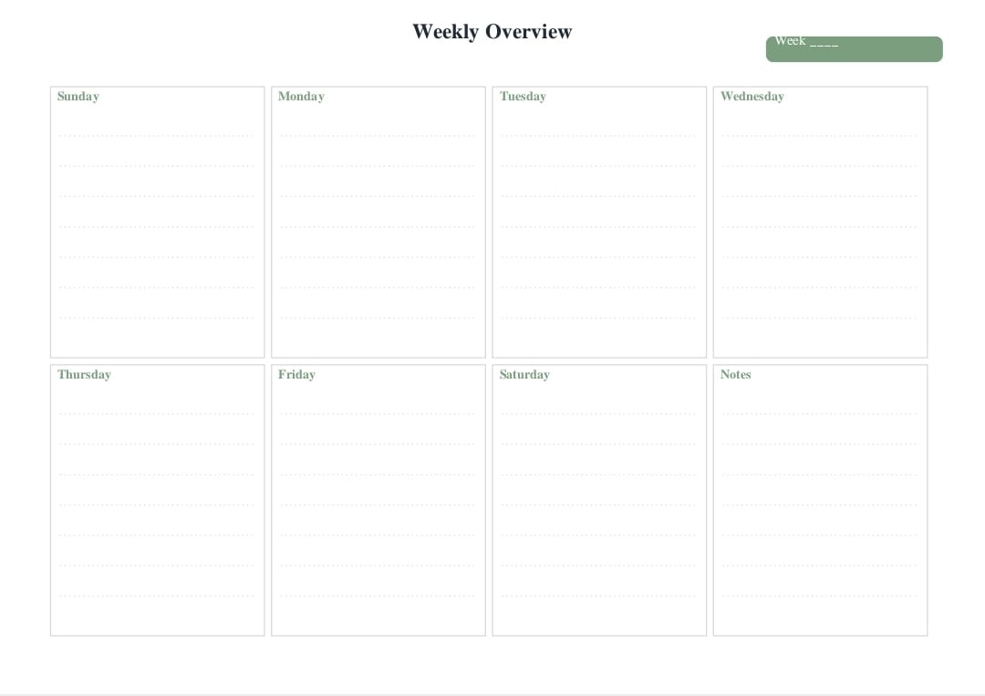 Printable Planner | Undated Digital Organizer (Daily, Weekly & Monthly Layouts)