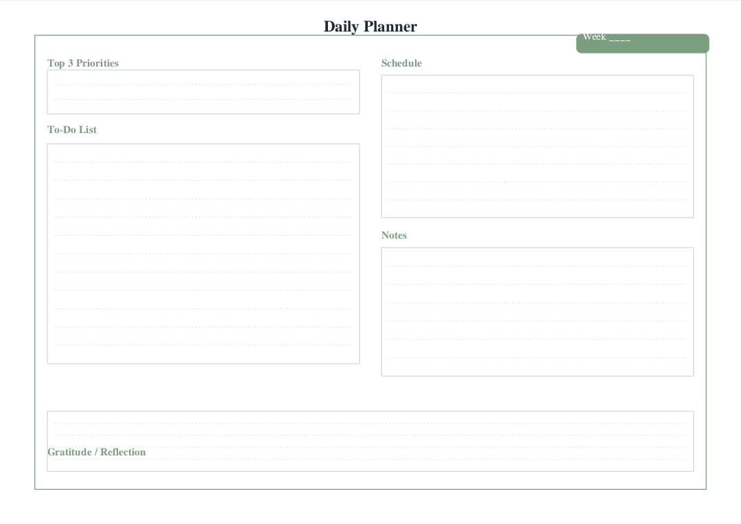 Printable Planner | Undated Digital Organizer (Daily, Weekly & Monthly Layouts)